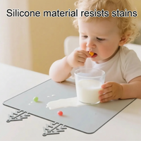Thumbnail for BabySafe – Práctico e higiénico: mantel individual de silicona con borde elevado