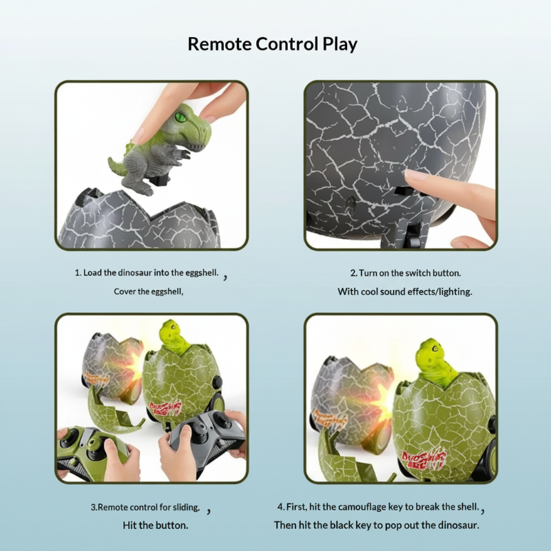 RoarPlay – Emocionante e interactivo: huevo de dinosaurio con control remoto