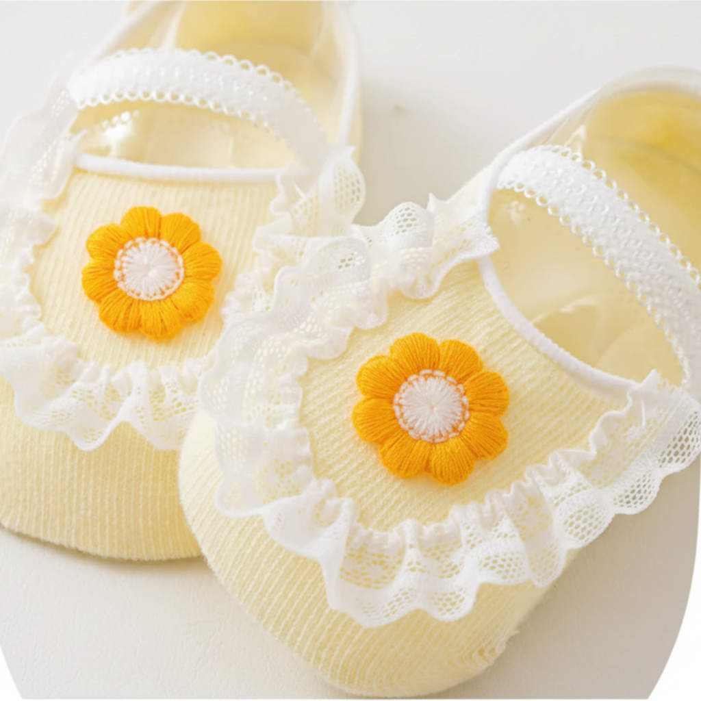 SweetFeet – Suaves y monísimas: calcetines de bebé con flores y encaje