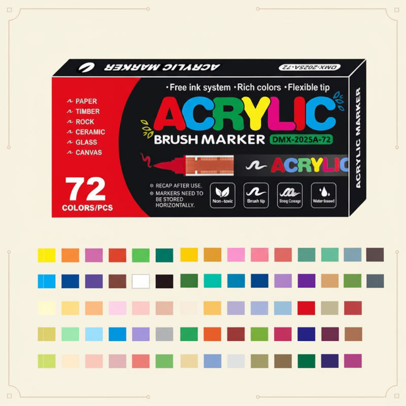 ColorCraft – Creativo y sostenible – Rotuladores acrílicos con punta de pincel