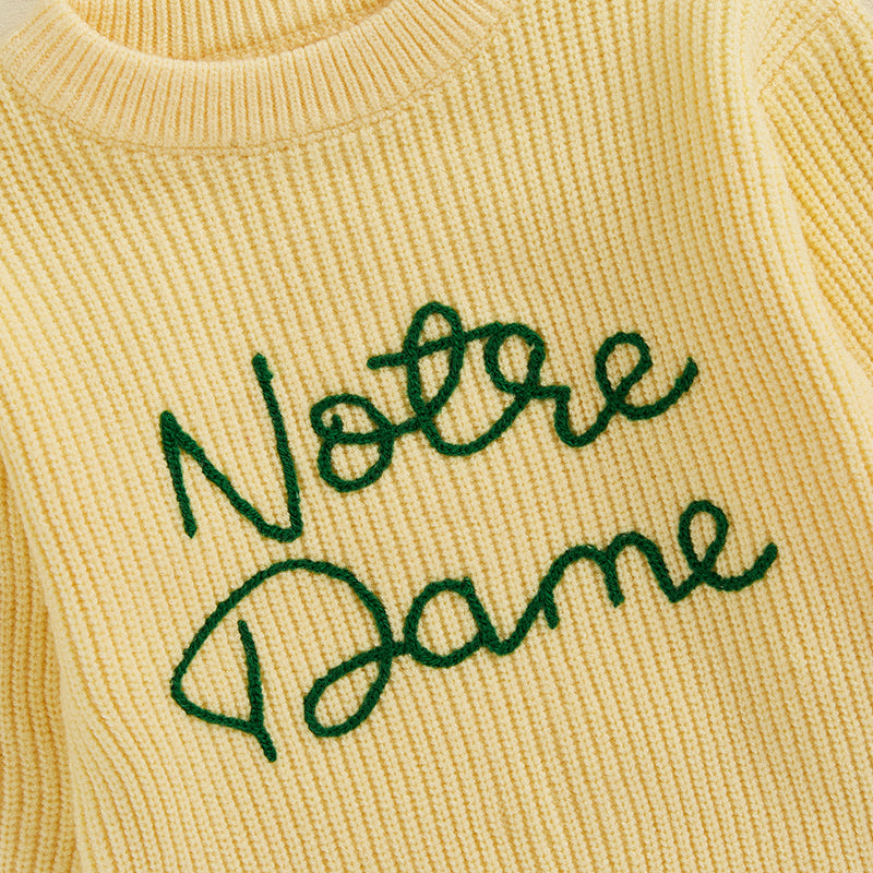 WarmWeave – Cómodo y divertido: jersey «Notre Dame»