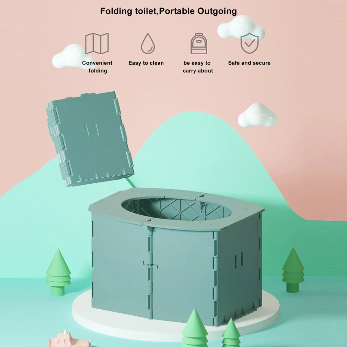 BabyCare – Práctico y portátil: orinal plegable para niños