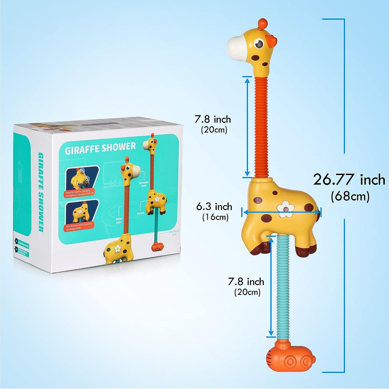 Bath Giraffe™ - Jirafa chapoteando feliz - Regadera de jirafa