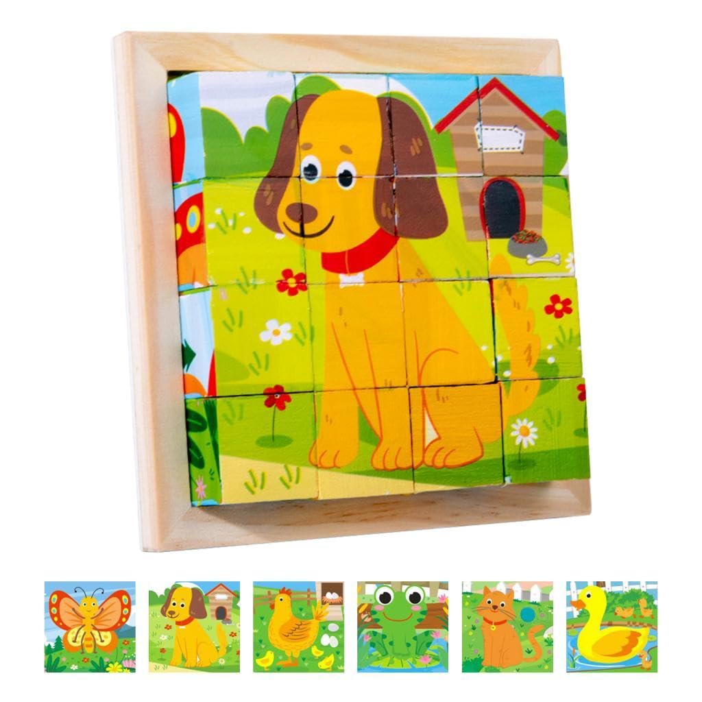 CubePuzzle – Divertido y educativo - Puzzle 3D de bloques de madera