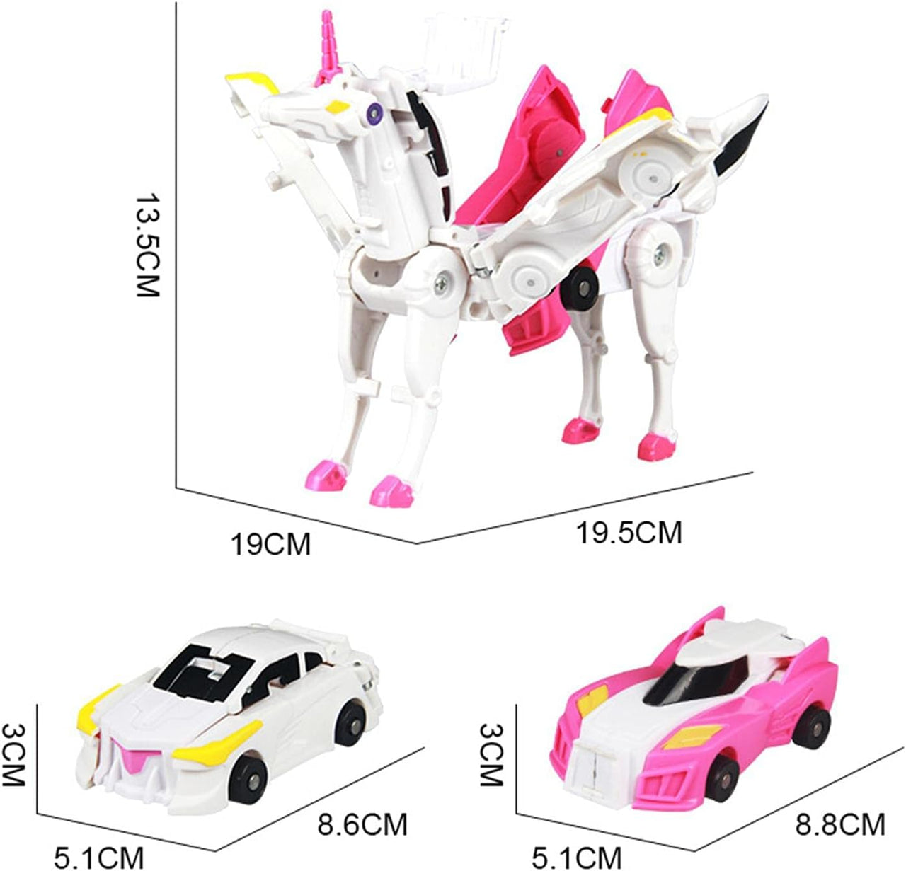 Unicorn Transformer™ - Transformación mágica - Coches transformables en unicornio