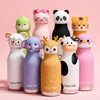 Thumbnail for AnimalSip – Bonita y práctica: botella térmica infantil de acero inoxidable con estampado de animales