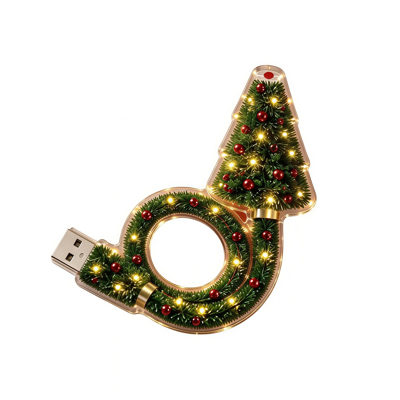 HolidayBeam – Festivo y acogedor: proyector navideño USB con patrones de luz