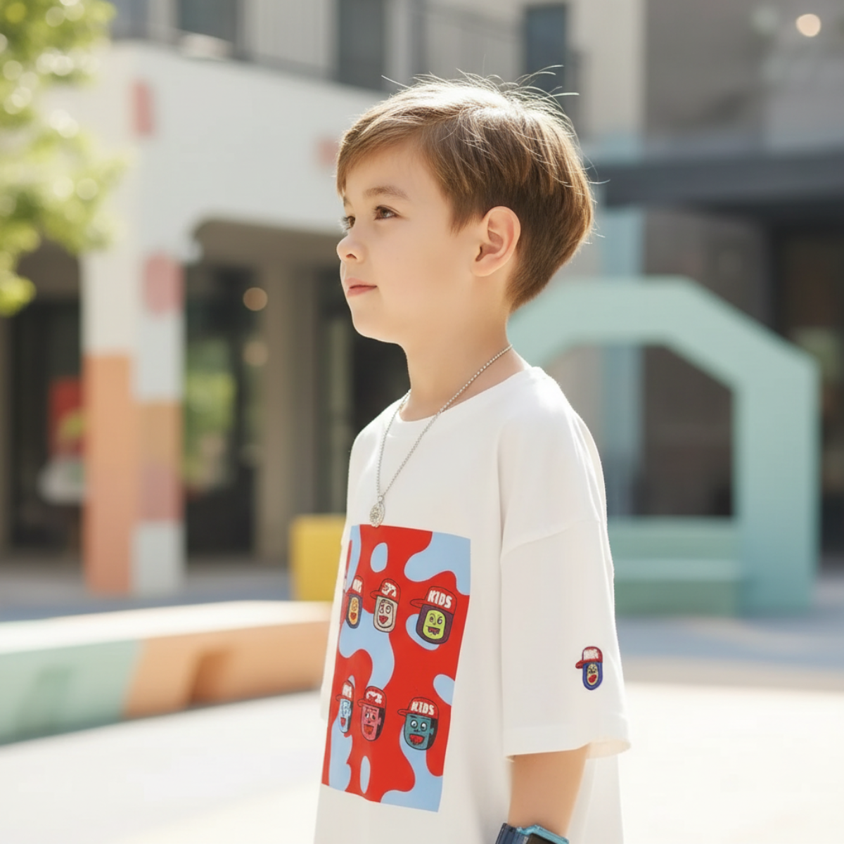 TinyTrend – Informal y con estilo: camiseta infantil con estampado colorido