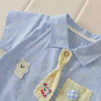 Thumbnail for KiddoStyle – Bonito y suave – Mono infantil con corbata y parche