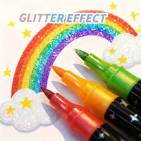 Thumbnail for ArtShine – Colorido y brillante – Set de rotuladores de doble cara con purpurina y efectos luminosos