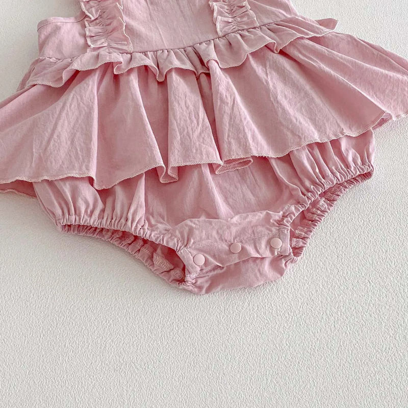 TinyBloom – Bonito y suave – Vestidito con volantes para bebés y niños pequeños