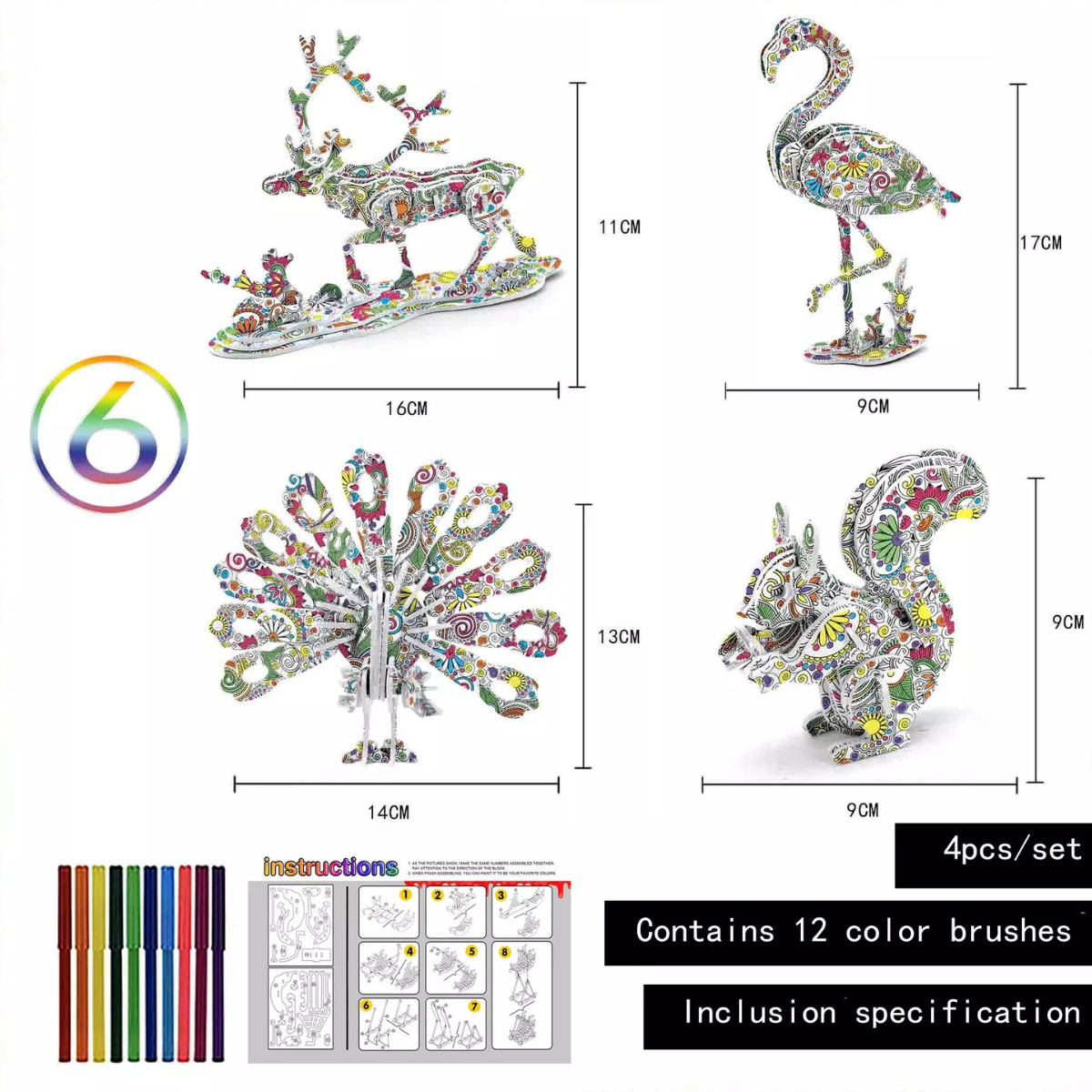 3D Color Puzzle™ - Pinta tu propio edificio - Rompecabezas para colorear en 3D