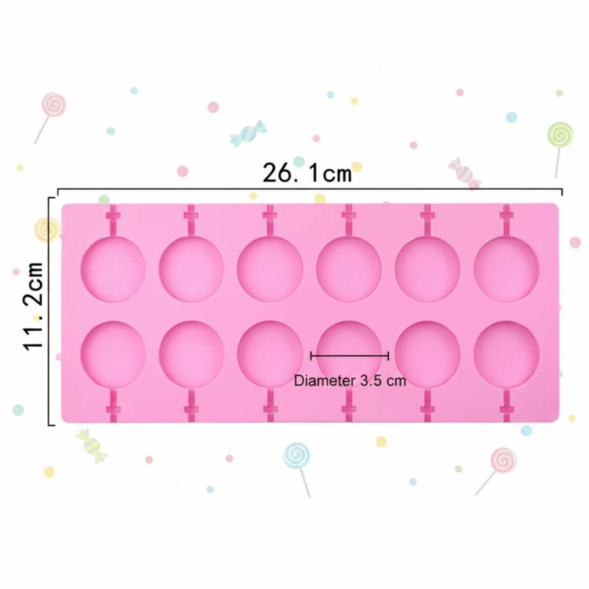 SweetPop – Dulces saludables – Juego de moldes de silicona para piruletas