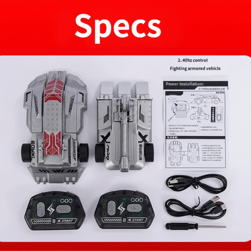 BattleCars – Resistente y duradero – Set de coche blindado RC