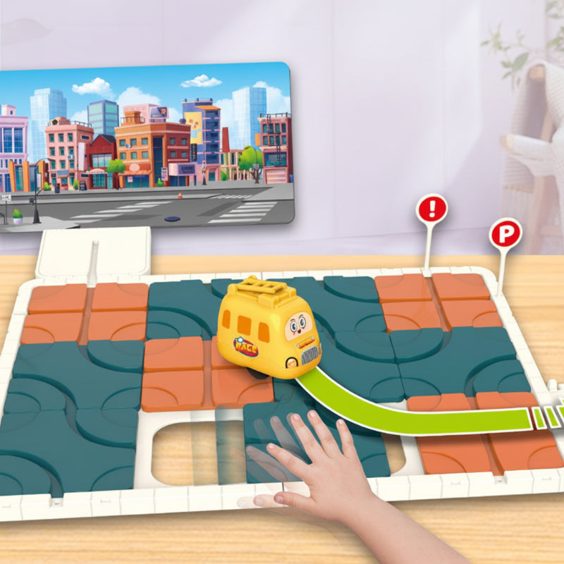 ThinkFun – Pensamiento lógico y concentración - Juego de rompecabezas con trenes