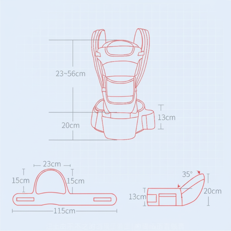 CozyCarry – Práctico y ajustable: portabebés 3 en 1