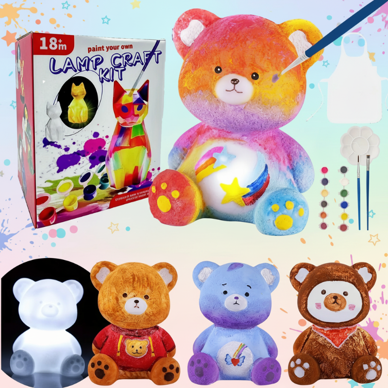 MiniCrafters – Creatividad y aprendizaje – Set de pintura de animales para lámparas DIY