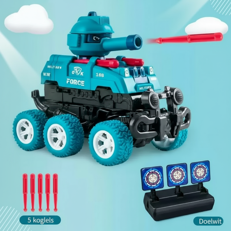 TankHero – Activo y robusto - Tanque de juguete con función de disparo