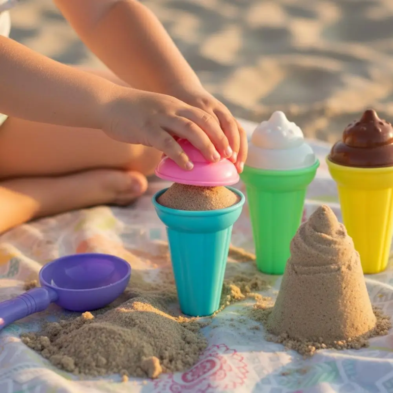 BeachFun – Diversión en la arena y creatividad – Set de juego «Helado de playa»