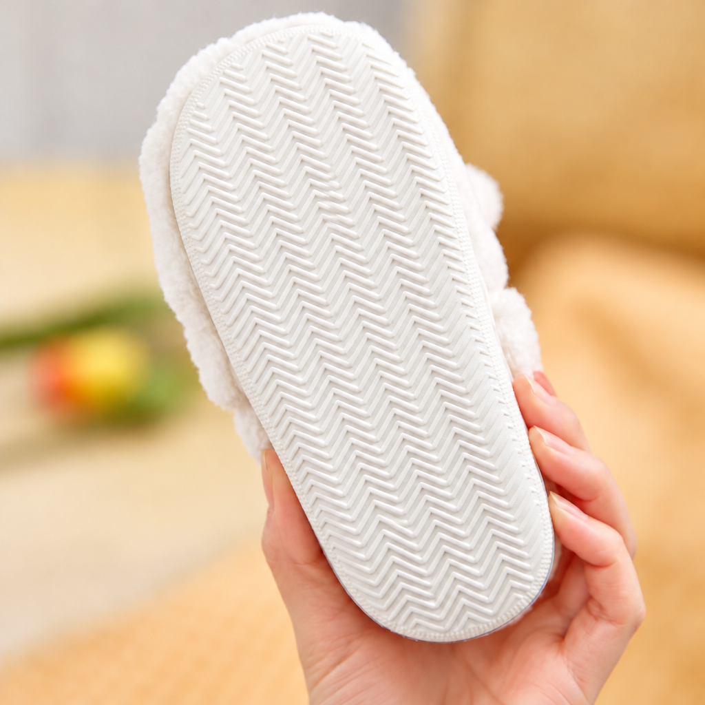 BunnyToes – Suaves y cálidas: zapatillas de peluche con forma de conejo