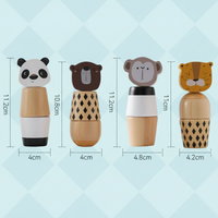 Thumbnail for WoodyFriends – Motricidad y diversión – Juguetes apilables de madera con forma de animales