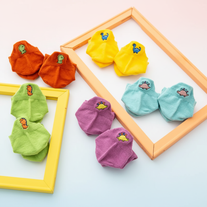 PlayfulToes – Coloridos y suaves – Calcetines cortos para niños (juego de 5)