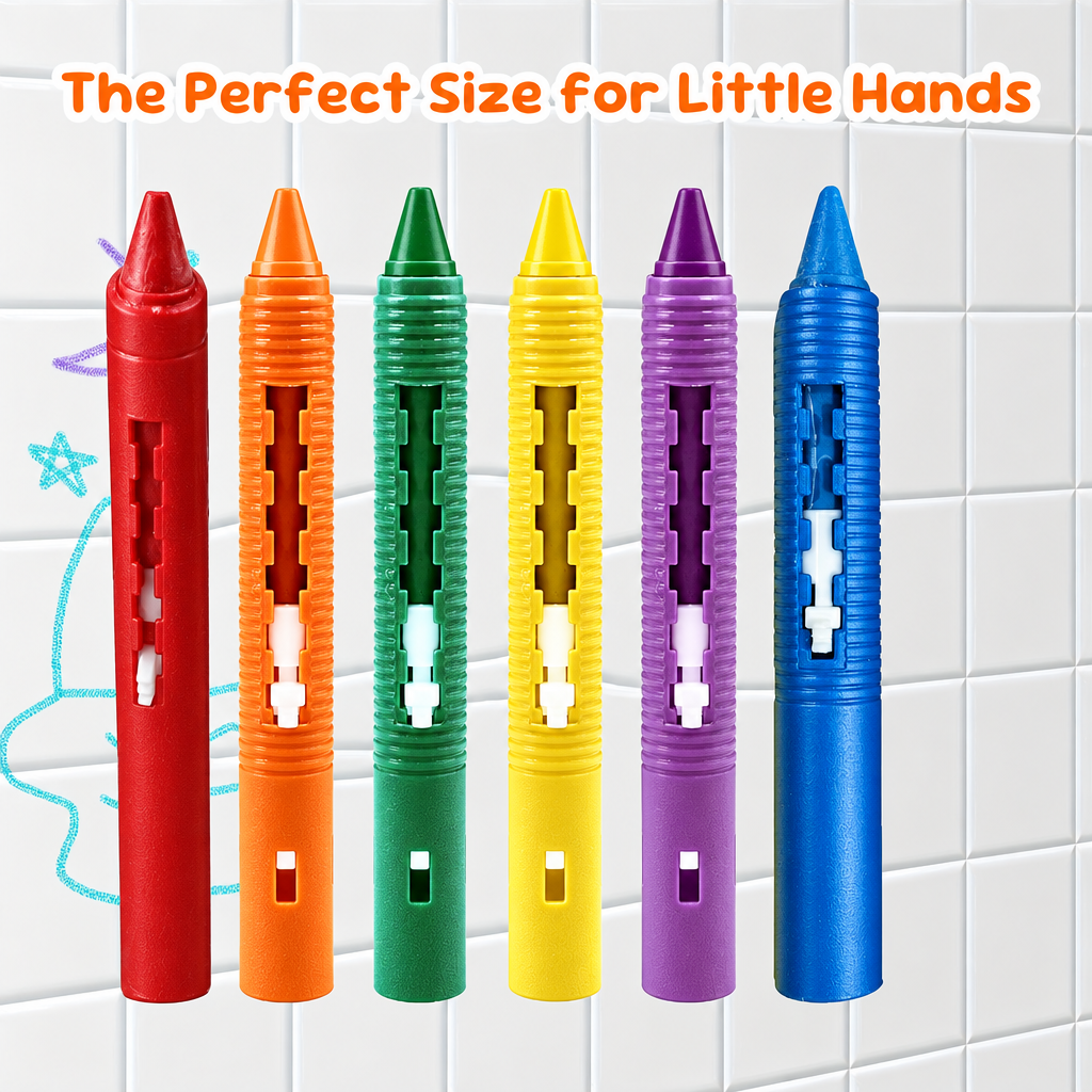 DoodleBath – Colorido y divertido – Juego de 6 tizas de baño