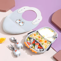 Thumbnail for MiniMeal – Seguro y antideslizante: juego de mesa para niños con cubiertos de silicona