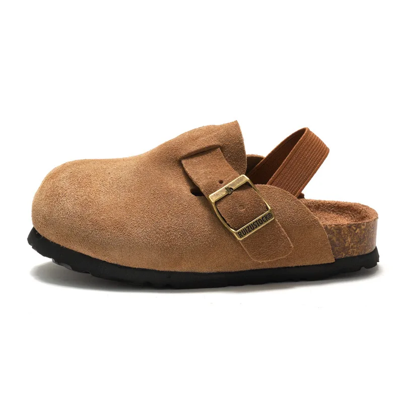 LittleWalk – Cómodas y modernas: sandalias tipo zueco de ante