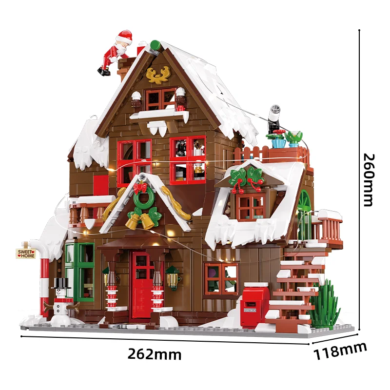 ChristmasHome – Festivo y creativo – Kit de construcción de una casita navideña