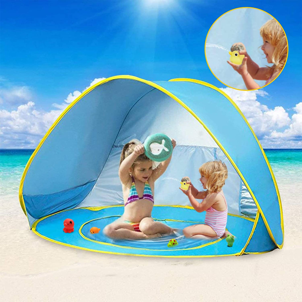 BabyShade™ | Carpa UV para días soleados - Parasol desplegable