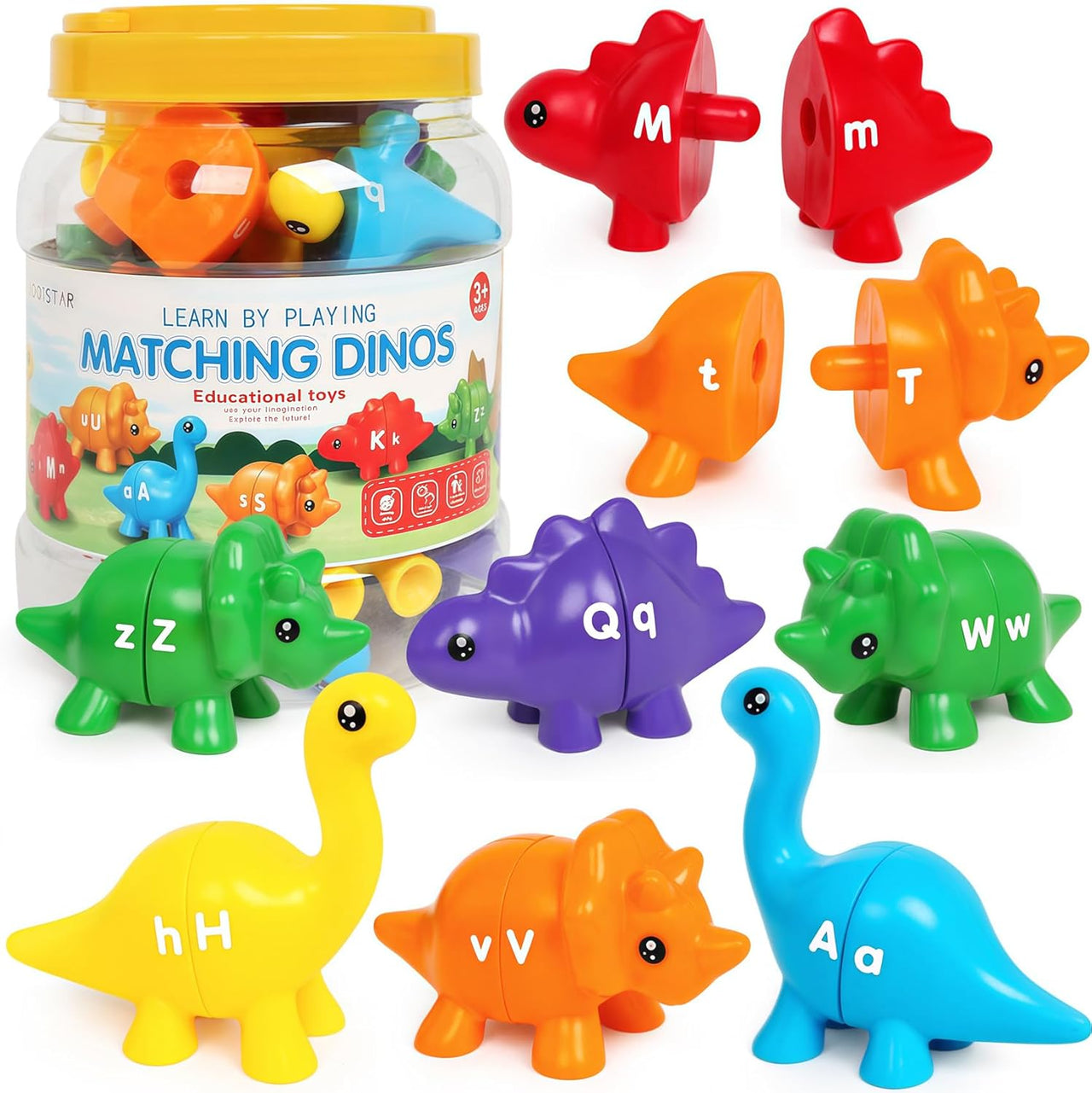 Matching Dino's – Divertido e instructivo - Alfabeto y números Dino Game