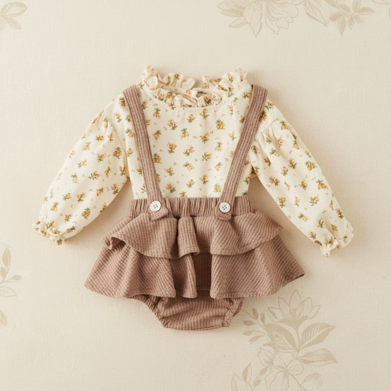 SweetPea – Conjunto para bebé niña con volantes y estampado floral