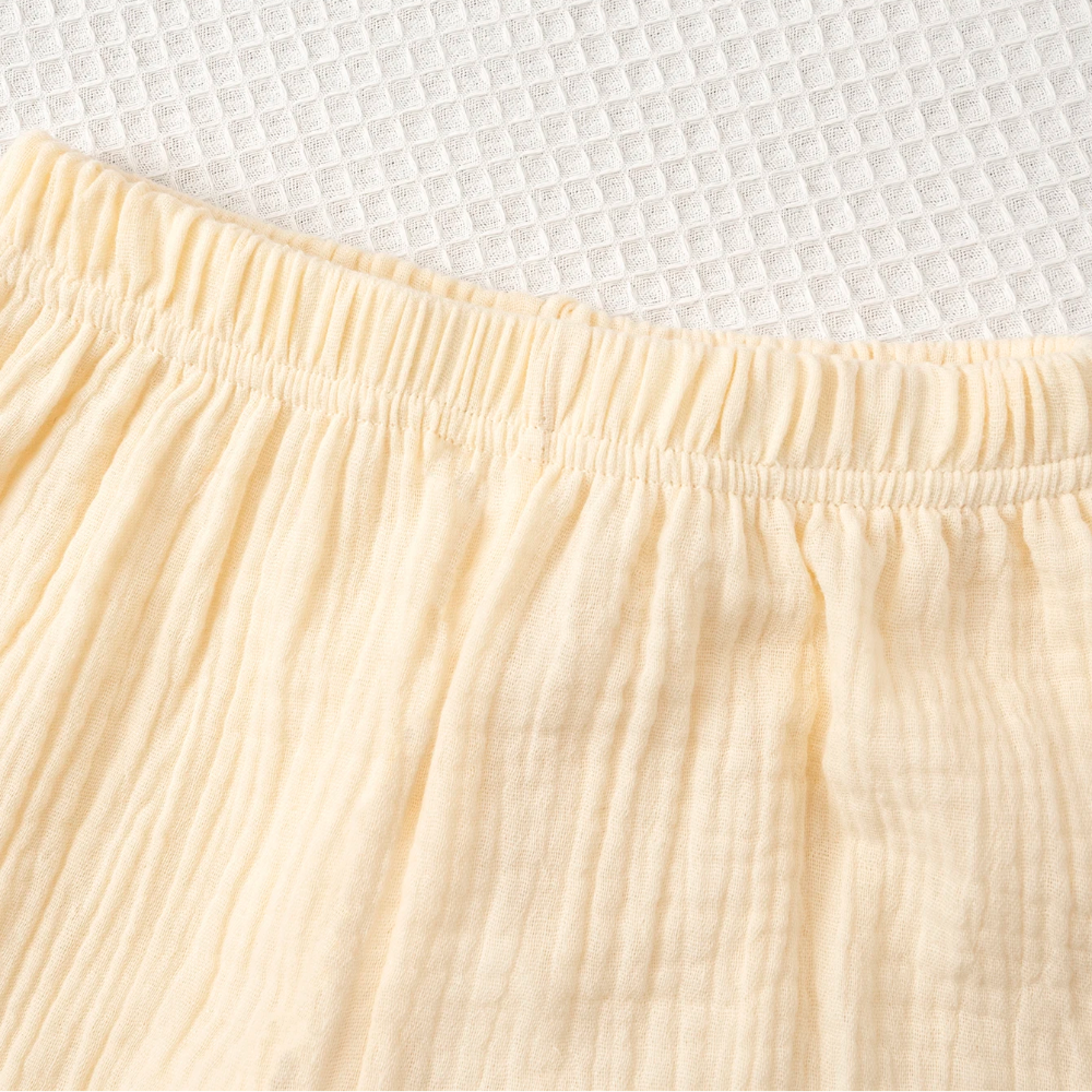 SoftCharm – Elegante y cómodo: conjunto para niñas con top con volantes y pantalón largo