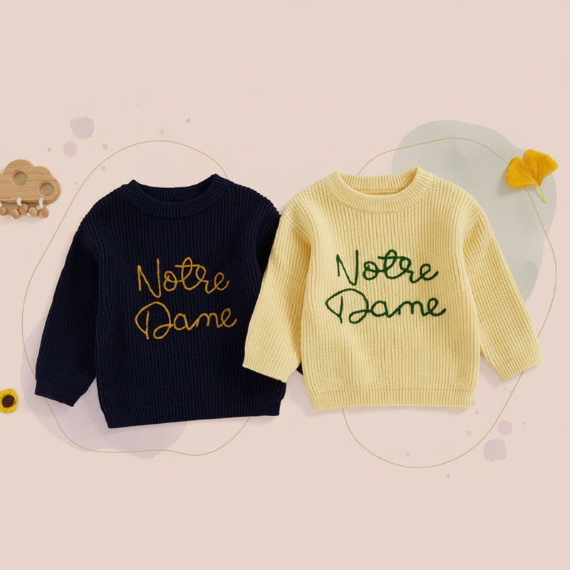 WarmWeave – Cómodo y divertido: jersey «Notre Dame»