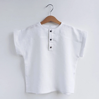 Thumbnail for LittleClassic – Elegante y cómoda: camisa de lino para niño con detalle de botones