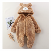 Thumbnail for CozyBear – Suave y cálido – Body para bebé con capucha de animales