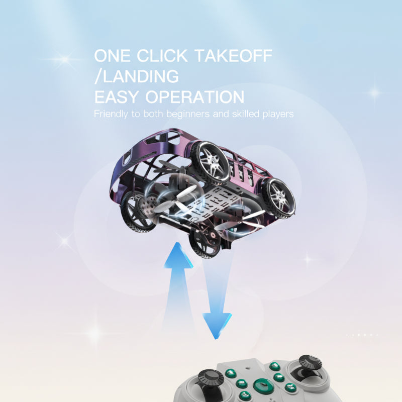 SkyDrive: innovador y espectacular, coche volador y dron RC 2 en 1 con luz LED.