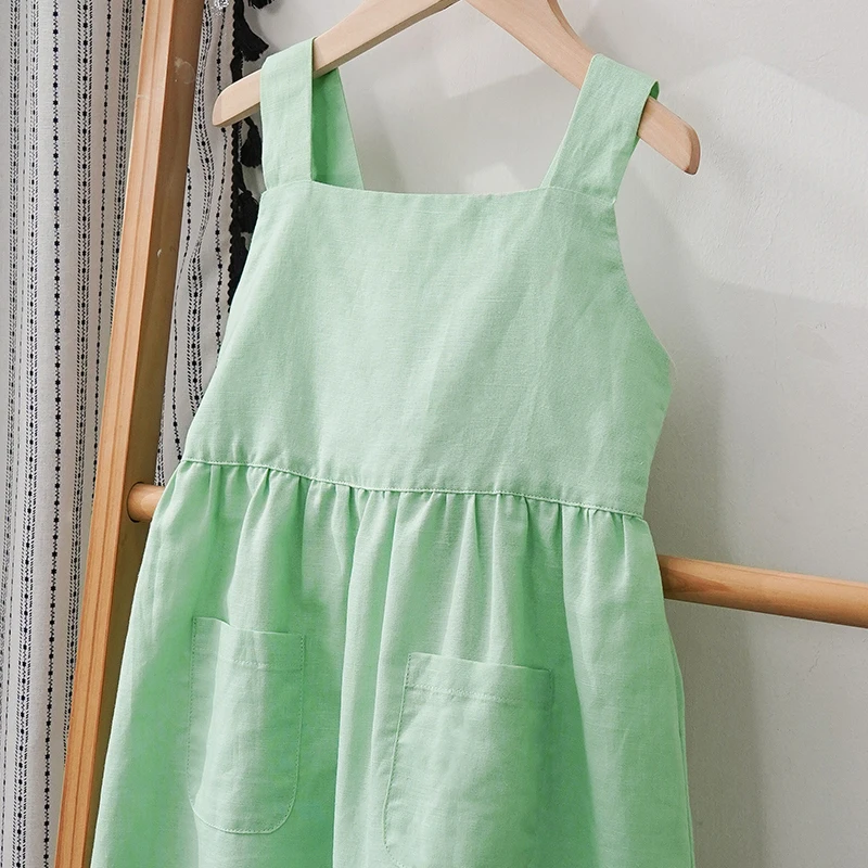 BloomGrace – Bonito y cómodo: vestido infantil con lazo y tirantes ajustables