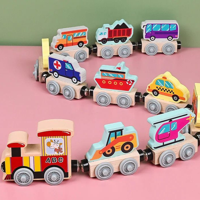 Tiny Express™ – Colorear y moldear - Trenes de juguete de madera