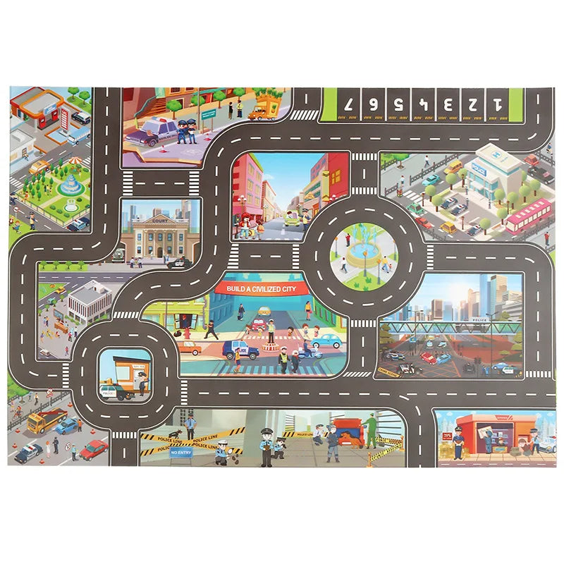 Car Adventure - Magic City Playmat™ - Alfombrilla carros de la Ciudad