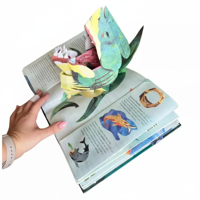 JurassicKids – Emocionante y educativo: libro pop-up «Enciclopedia de dinosaurios en 3D»