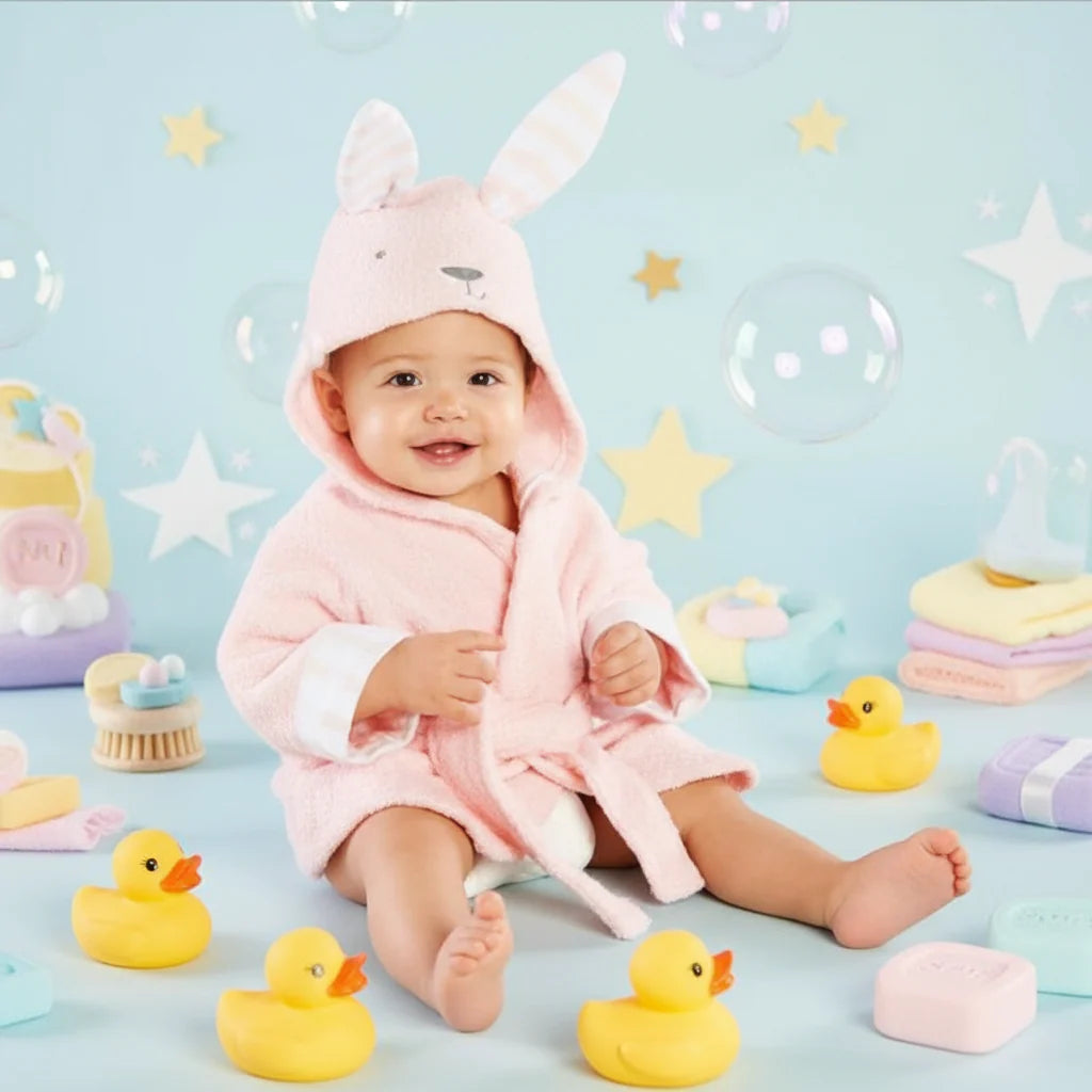 CozyNest – Suave y absorbente: albornoz con diseño de animales