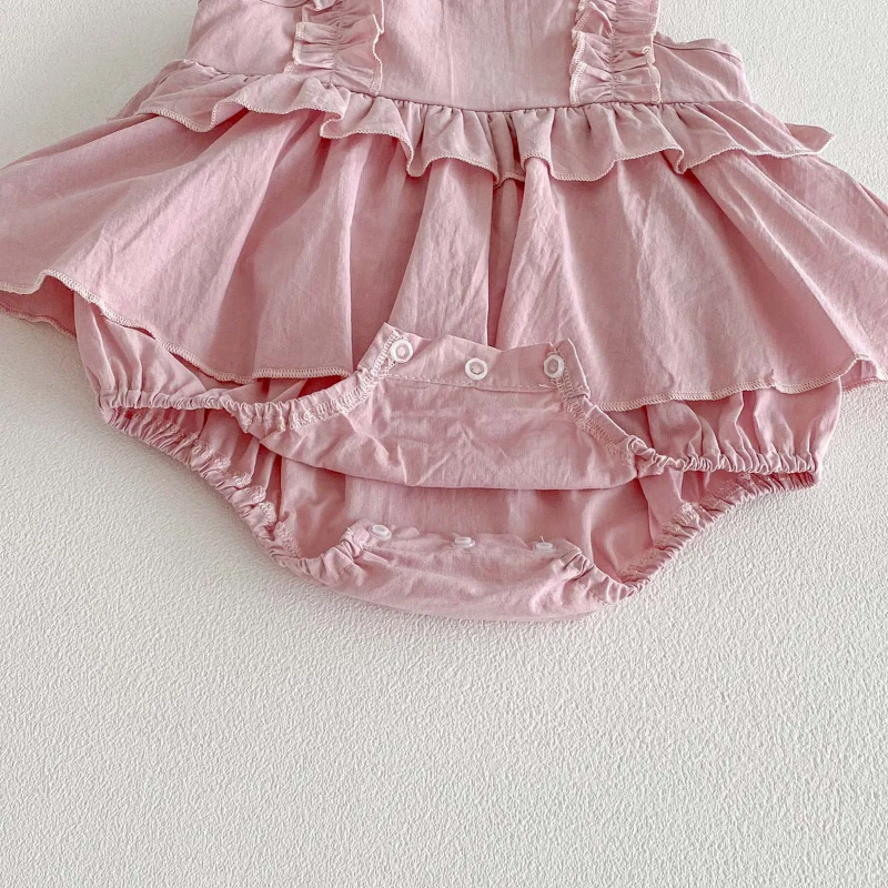 TinyBloom – Bonito y suave – Vestidito con volantes para bebés y niños pequeños