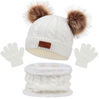 Thumbnail for CozyPom – Cálido y suave: conjunto de invierno con gorro, bufanda y guantes