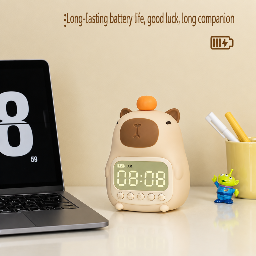 CappyClock – Bonito y multifuncional: despertador digital para niños con luz nocturna