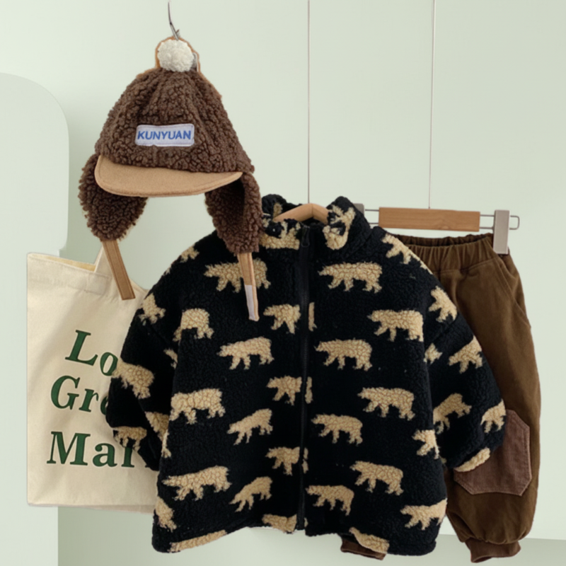 Mini Fashion™  – Extra suave y cálido: chaleco polar con ositos