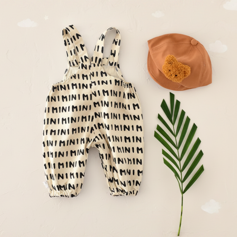 Striped Overall Romper – Suave y cómodo – Mono infantil