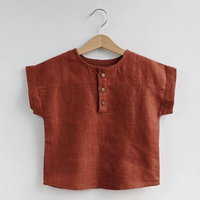 Thumbnail for LittleClassic – Elegante y cómoda: camisa de lino para niño con detalle de botones
