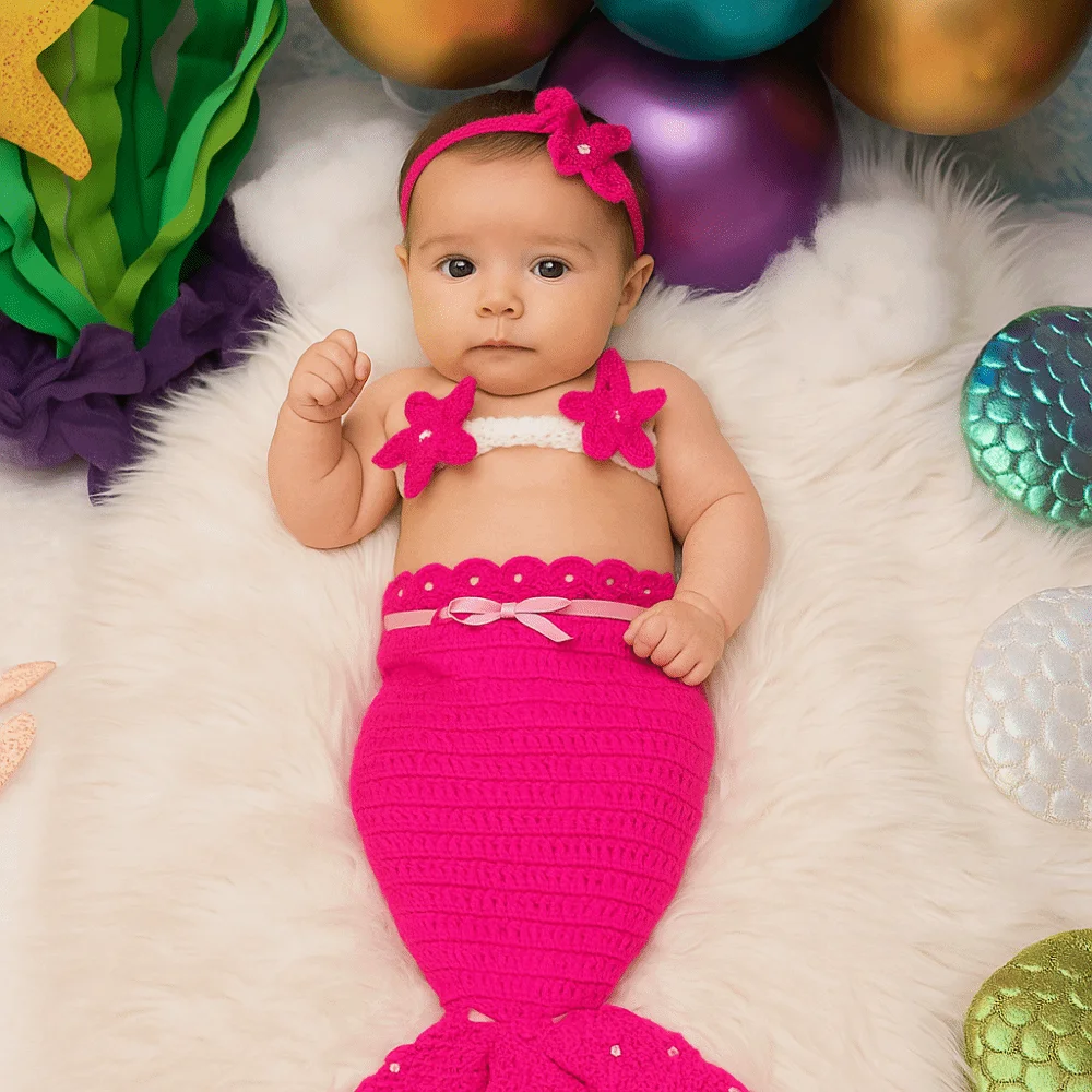OceanPrincess – Encantador y cómodo – Conjunto de sirenita para bebé